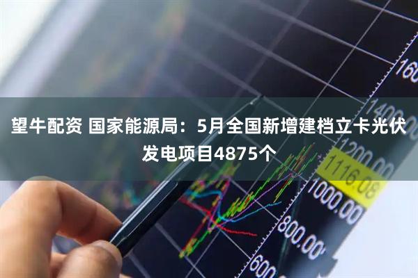 望牛配资 国家能源局：5月全国新增建档立卡光伏发电项目4875个