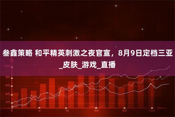 叁鑫策略 和平精英刺激之夜官宣，8月9日定档三亚_皮肤_游戏_直播