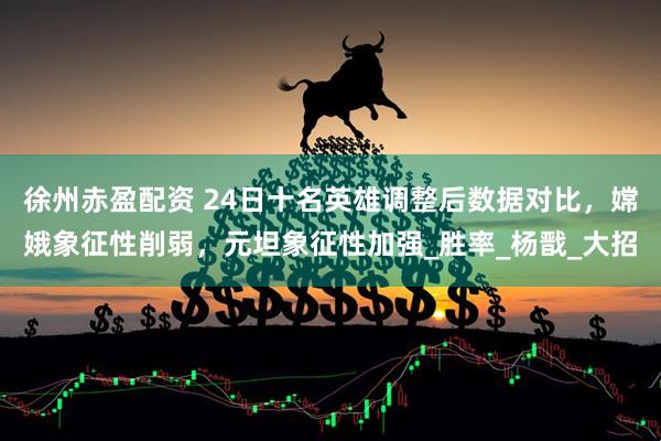徐州赤盈配资 24日十名英雄调整后数据对比，嫦娥象征性削弱，元坦象征性加强_胜率_杨戬_大招