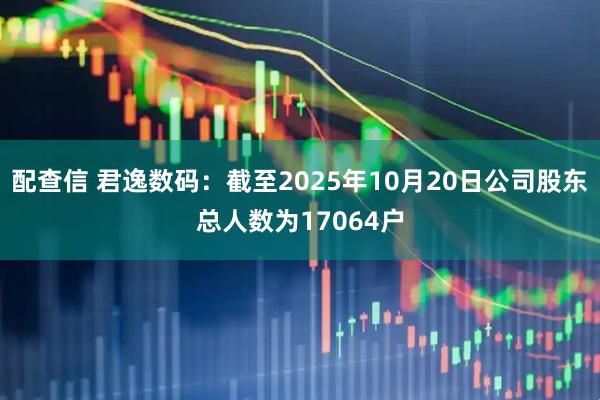配查信 君逸数码：截至2025年10月20日公司股东总人数为17064户